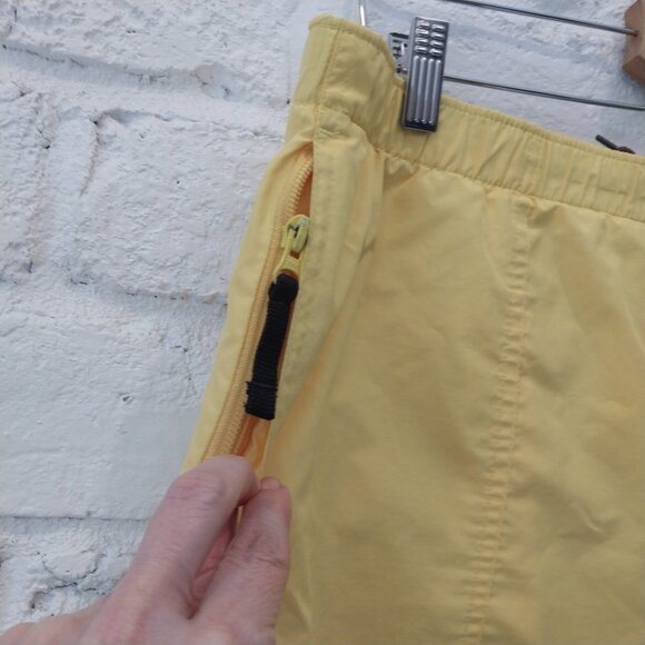 VINTAGE Polo Sport Ralph Lauren Swim Trunks Shorts Mens Medium Yellow Mesh Lined - Picture 2 of 11